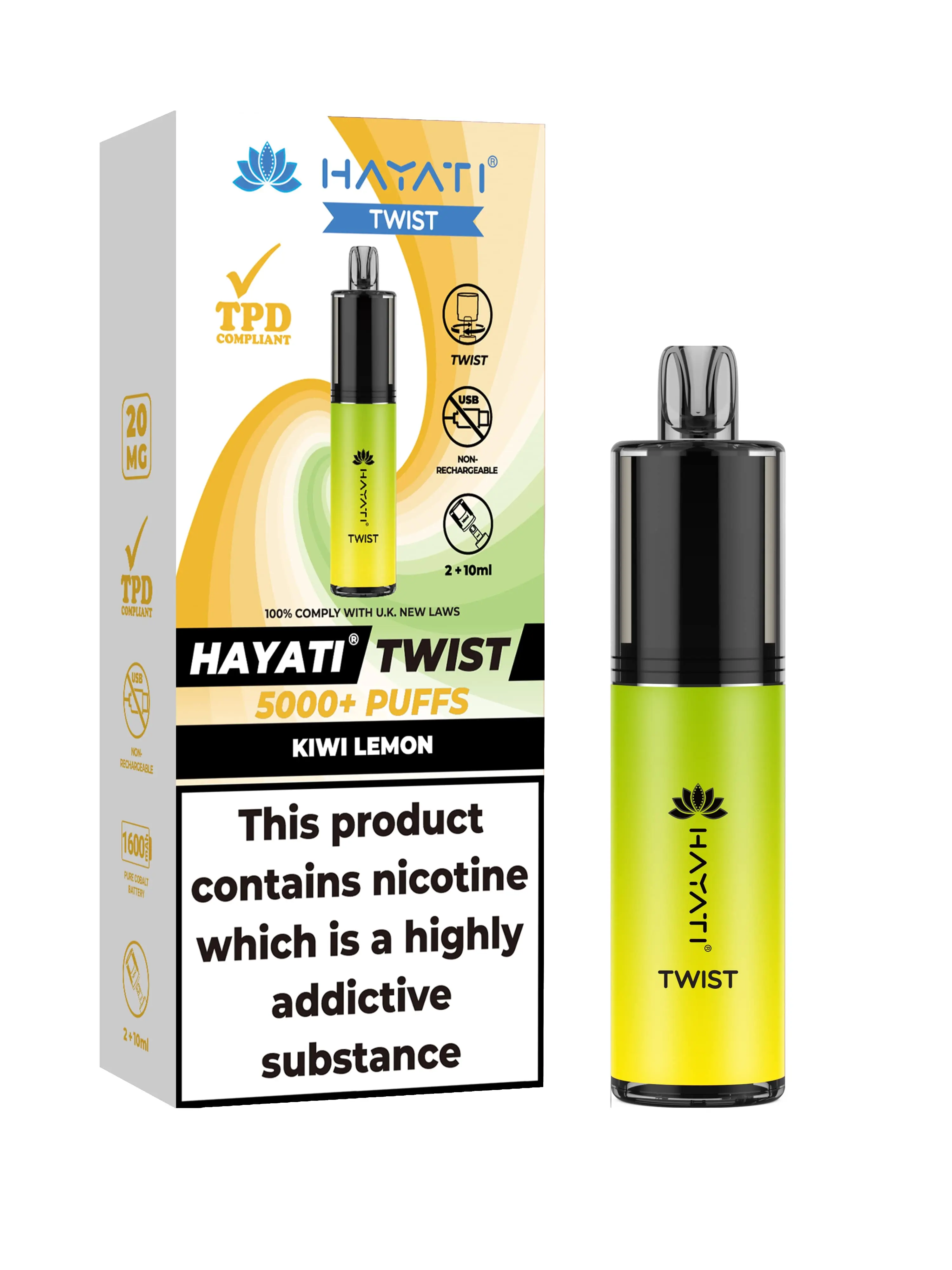 Kiwi Lemon Hayati Twist 5000 Disposable Pod Kit